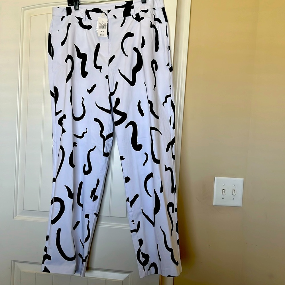 BRAND NEW WITH TAG. Abstract black and white pants from a smoke/pet free home.